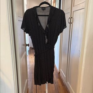 Who What Wear Black and White Wrap Dress XL
